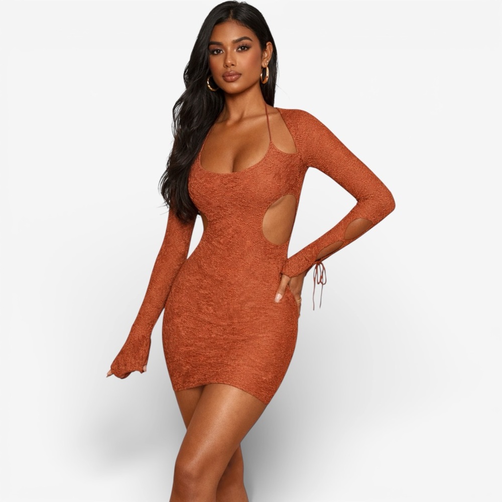 Oh Polly Nevada Cut-Out Mini Dress Size 2 Y2K Clubwear